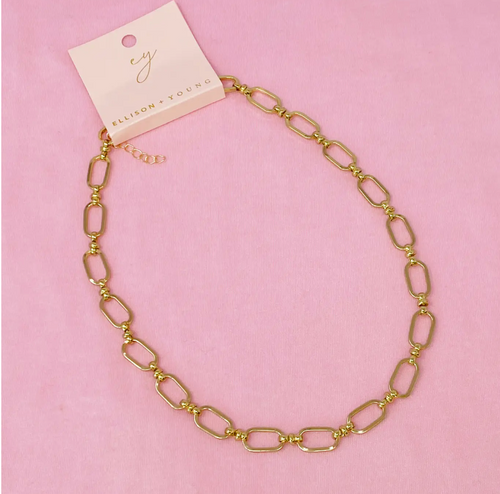 Amber Boxy Chain Necklace