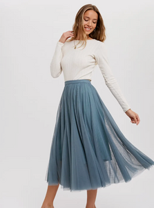 Tulle Midi Skirt