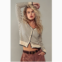 Pyramidal Striped Cardigan