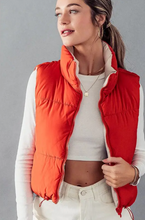 Reversible Stand Collar Cropped Puff Vest