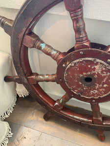 37" Salvaged Vintage Ship Wheel