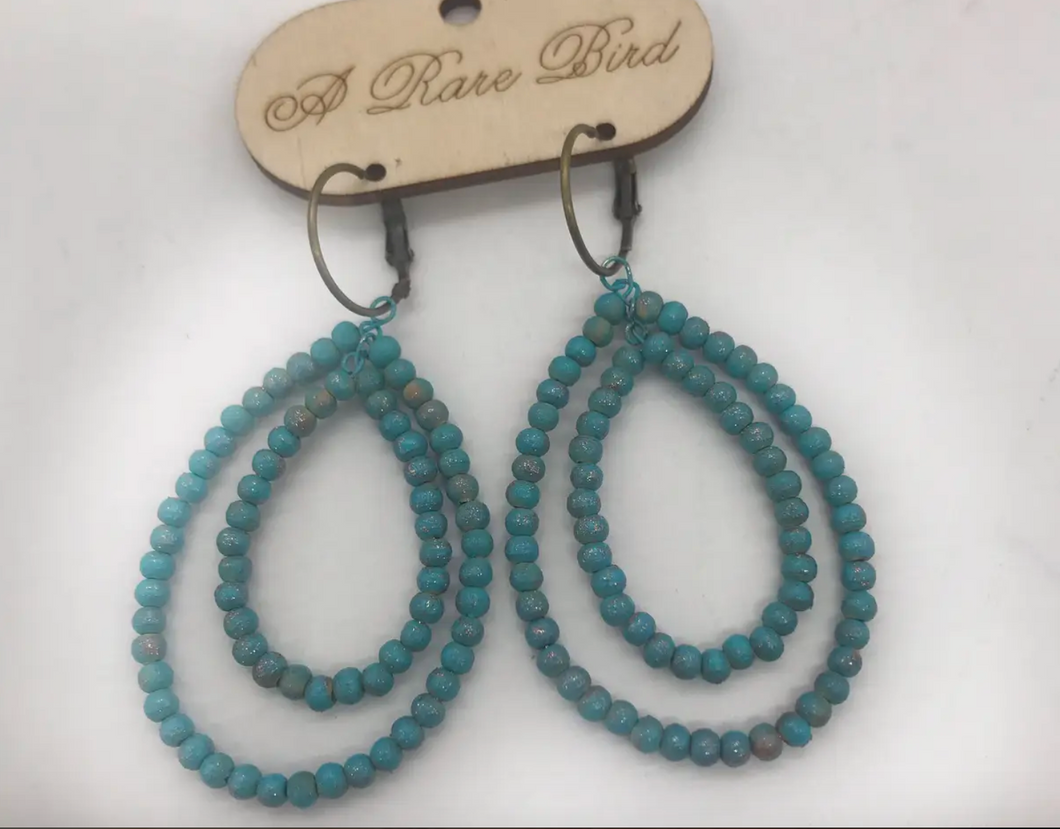 Hand-dyed Teakwood Earrings - Various Colors