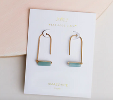Jaxkelly Amazonite Gemstone Drop Earrings