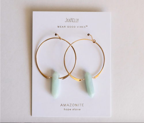 JaxKelly Amazonite Hoop