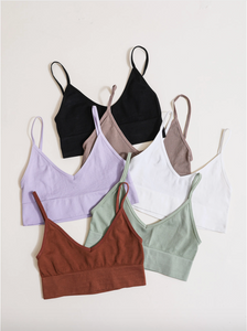 Low Back Basic Seamless Bralette - Various Colors