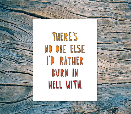 Burn In Hell Card